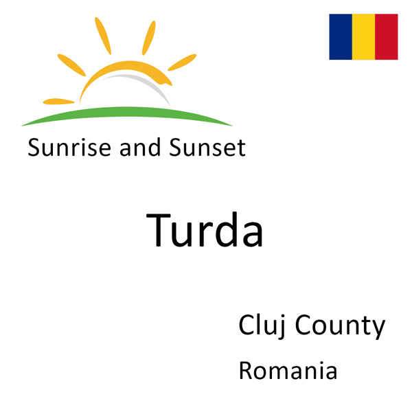 Sunrise and sunset times for Turda, Cluj County, Romania