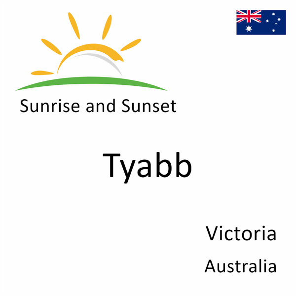Sunrise and sunset times for Tyabb, Victoria, Australia