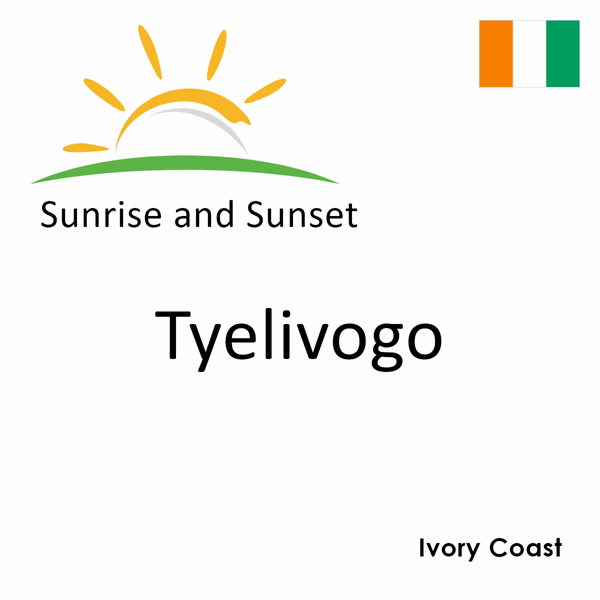 Sunrise and sunset times for Tyelivogo, Ivory Coast