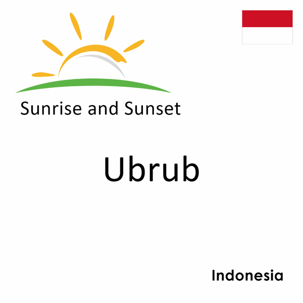 Sunrise and sunset times for Ubrub, Indonesia