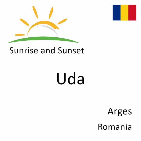 Sunrise and sunset times for Uda, Arges, Romania