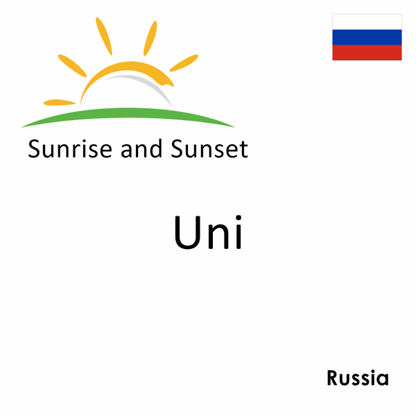 Sunrise and sunset times for Uni, Russia