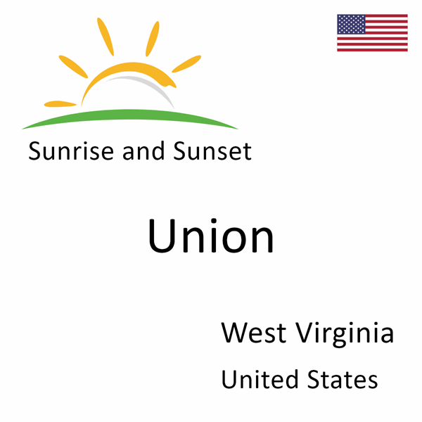 Sunrise and sunset times for Union, West Virginia, United States