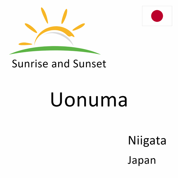 Sunrise and sunset times for Uonuma, Niigata, Japan