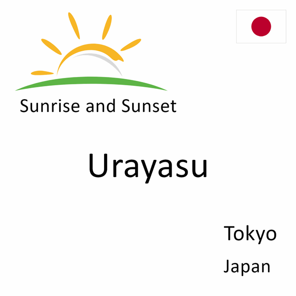 Sunrise and sunset times for Urayasu, Tokyo, Japan