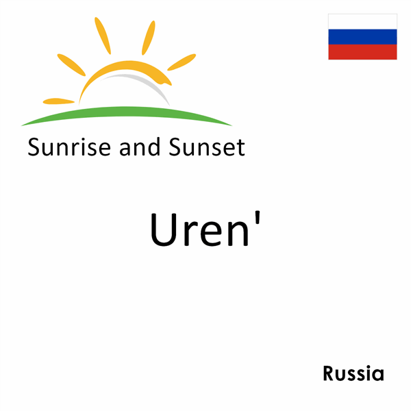 Sunrise and sunset times for Uren', Russia