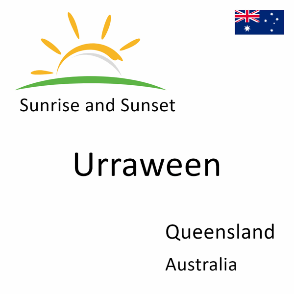 Sunrise and sunset times for Urraween, Queensland, Australia
