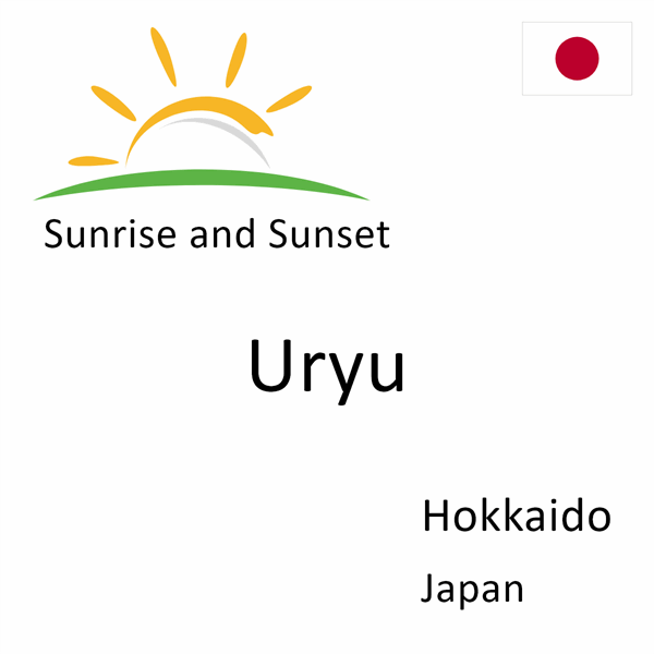 Sunrise and sunset times for Uryu, Hokkaido, Japan