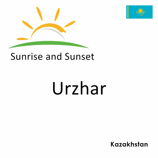 Sunrise and sunset times for Urzhar, Kazakhstan