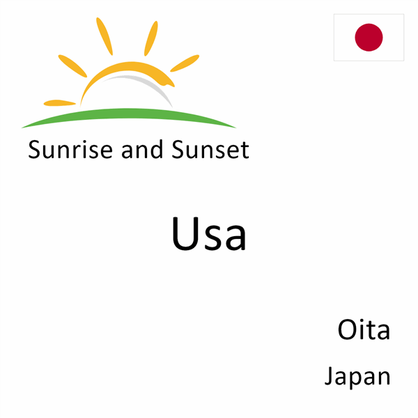 Sunrise and sunset times for Usa, Oita, Japan
