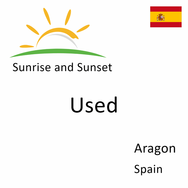 Sunrise and sunset times for Used, Aragon, Spain