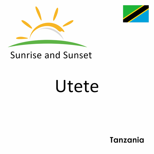 Sunrise and sunset times for Utete, Tanzania