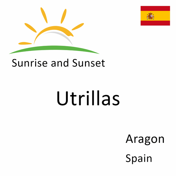 Sunrise and sunset times for Utrillas, Aragon, Spain