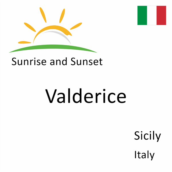 Sunrise and sunset times for Valderice, Sicily, Italy