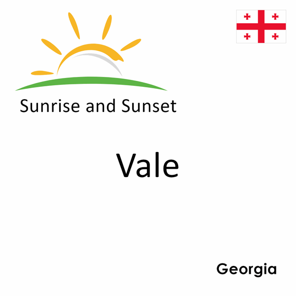 Sunrise and sunset times for Vale, Georgia