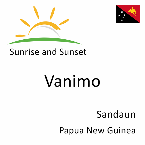 Sunrise and sunset times for Vanimo, Sandaun, Papua New Guinea
