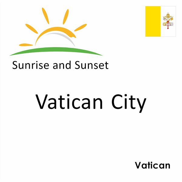 Sunrise and sunset times for Vatican City, Vatican