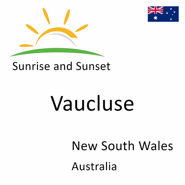 Sunrise and sunset times for Vaucluse, New South Wales, Australia