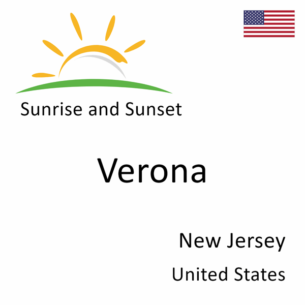 Sunrise and sunset times for Verona, New Jersey, United States