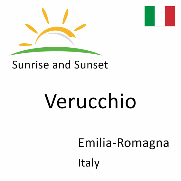 Sunrise and sunset times for Verucchio, Emilia-Romagna, Italy