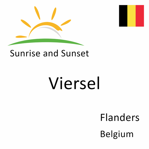 Sunrise and sunset times for Viersel, Flanders, Belgium