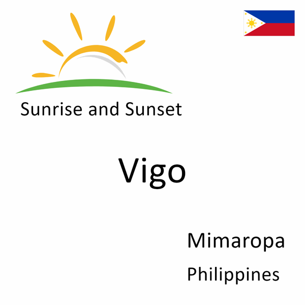 Sunrise and sunset times for Vigo, Mimaropa, Philippines