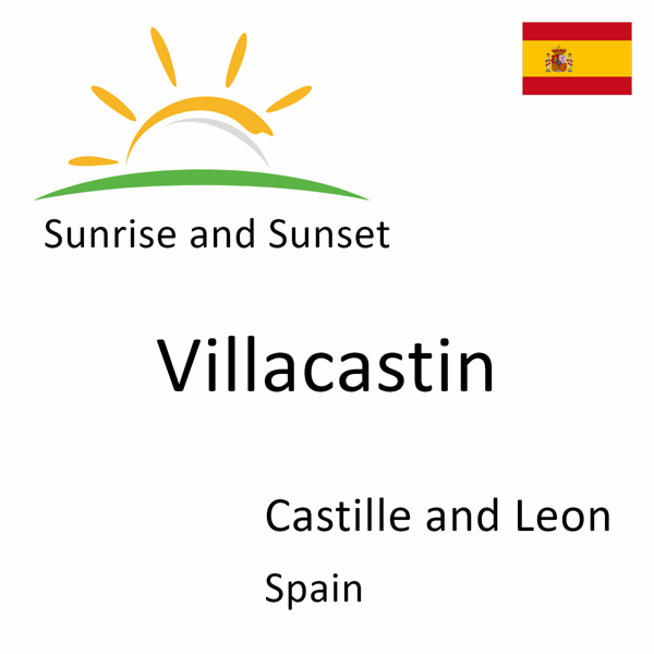 Sunrise and sunset times for Villacastin, Castille and Leon, Spain