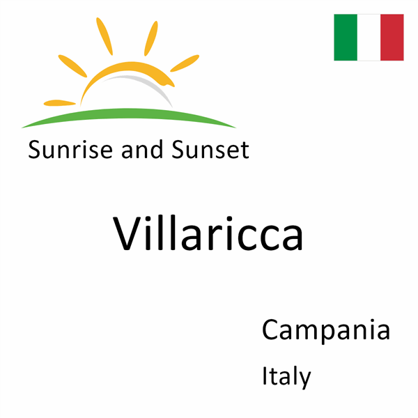 Sunrise and sunset times for Villaricca, Campania, Italy