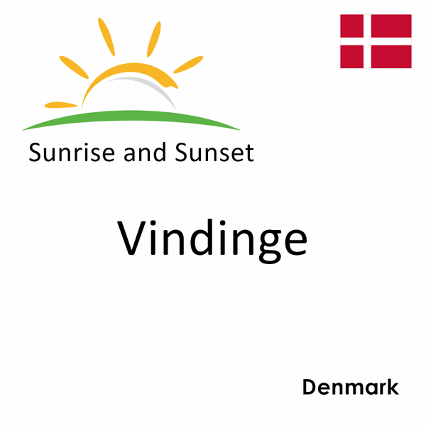 Sunrise and sunset times for Vindinge, Denmark