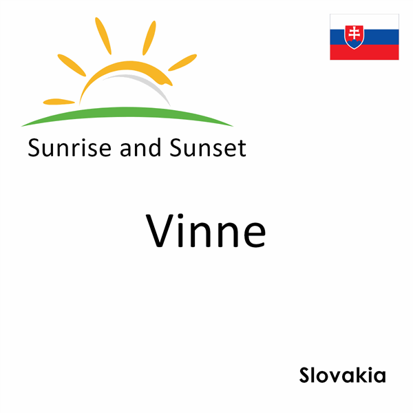 Sunrise and sunset times for Vinne, Slovakia