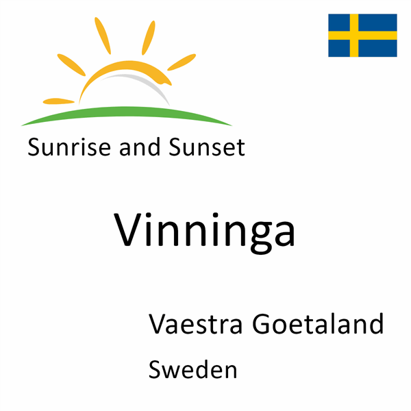 Sunrise and sunset times for Vinninga, Vaestra Goetaland, Sweden