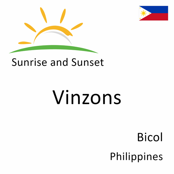 Sunrise and sunset times for Vinzons, Bicol, Philippines