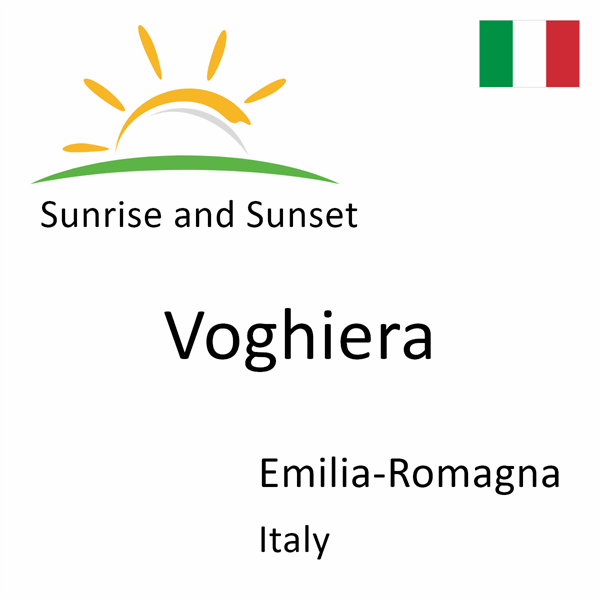 Sunrise and sunset times for Voghiera, Emilia-Romagna, Italy