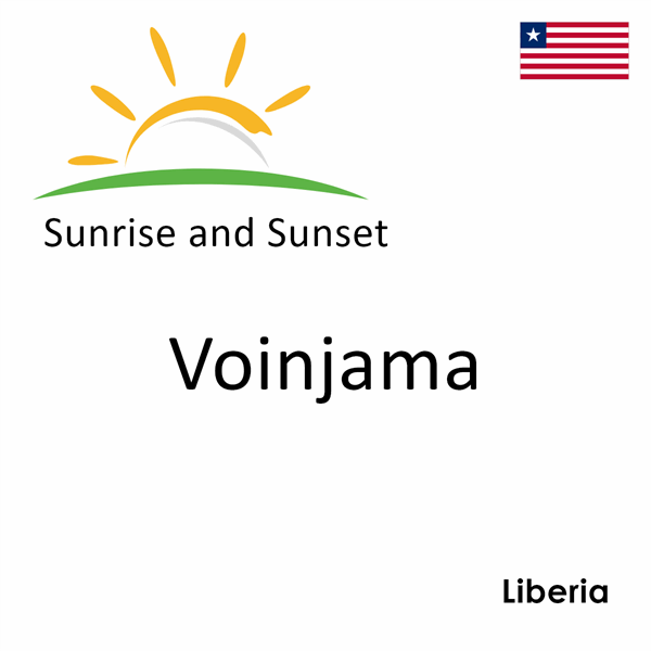 Sunrise and sunset times for Voinjama, Liberia