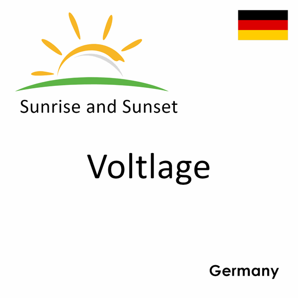 Sunrise and sunset times for Voltlage, Germany