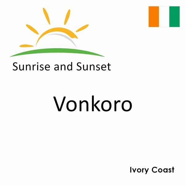 Sunrise and sunset times for Vonkoro, Ivory Coast