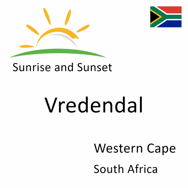 Sunrise and sunset times for Vredendal, Western Cape, South Africa
