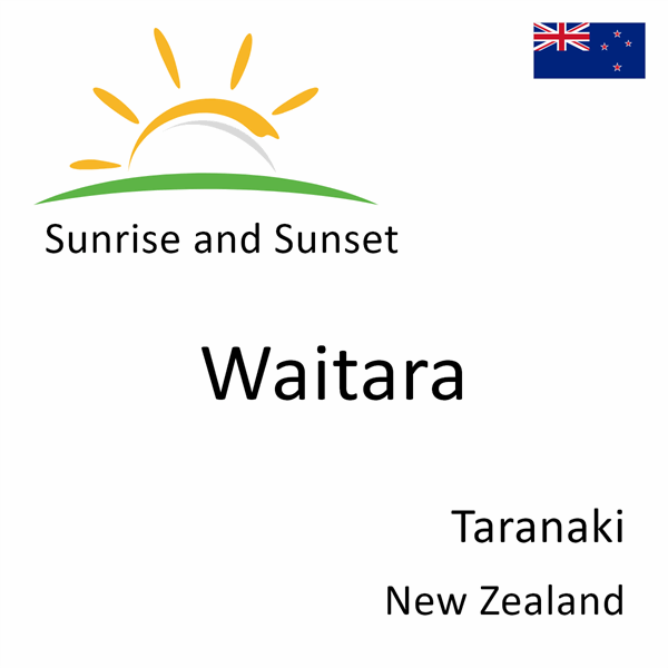 Sunrise and sunset times for Waitara, Taranaki, New Zealand