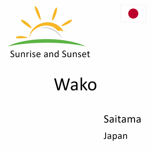 Sunrise and sunset times for Wako, Saitama, Japan