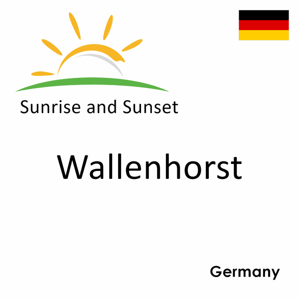 Sunrise and sunset times for Wallenhorst, Germany