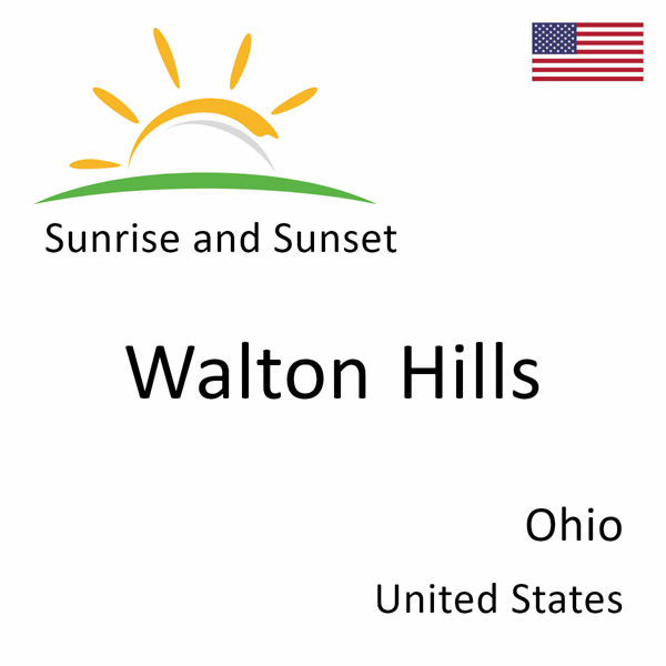 Sunrise and sunset times for Walton Hills, Ohio, United States