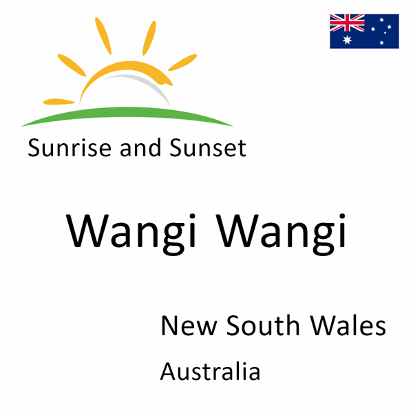 Sunrise and sunset times for Wangi Wangi, New South Wales, Australia