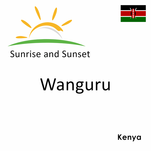 Sunrise and sunset times for Wanguru, Kenya
