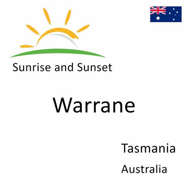 Sunrise and sunset times for Warrane, Tasmania, Australia