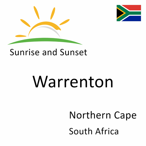 Sunrise and sunset times for Warrenton, Northern Cape, South Africa