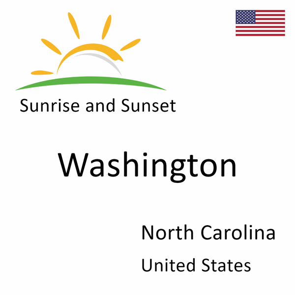 Sunrise and sunset times for Washington, North Carolina, United States