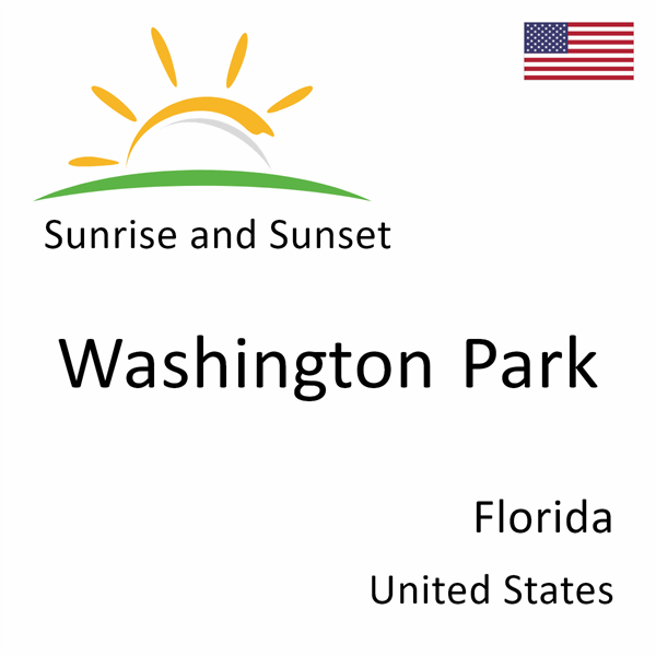 Sunrise and sunset times for Washington Park, Florida, United States