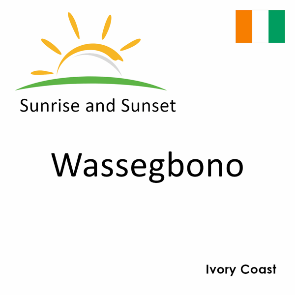 Sunrise and sunset times for Wassegbono, Ivory Coast