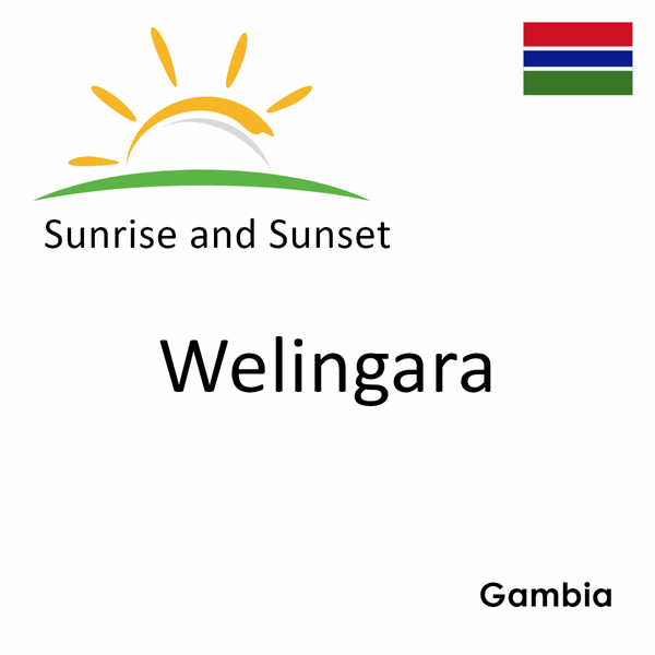 Sunrise and sunset times for Welingara, Gambia
