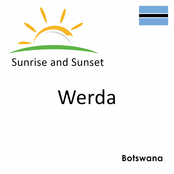 Sunrise and sunset times for Werda, Botswana